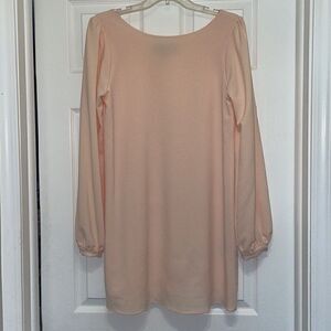 Lulu’s Peach Long Sleeved Sheath Dress